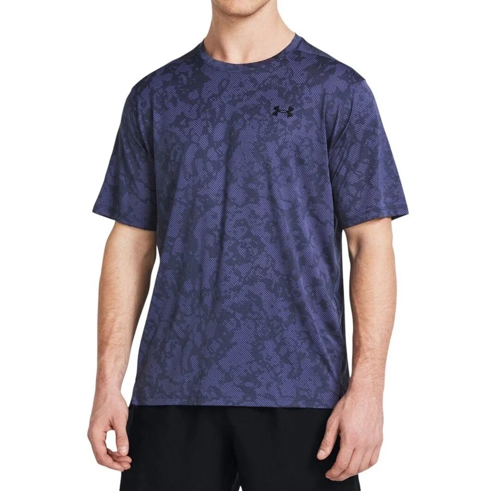 Under Armour Men T-Shirt UA Vent Geode Sz 2XL 1382807-561 Starlight/Black